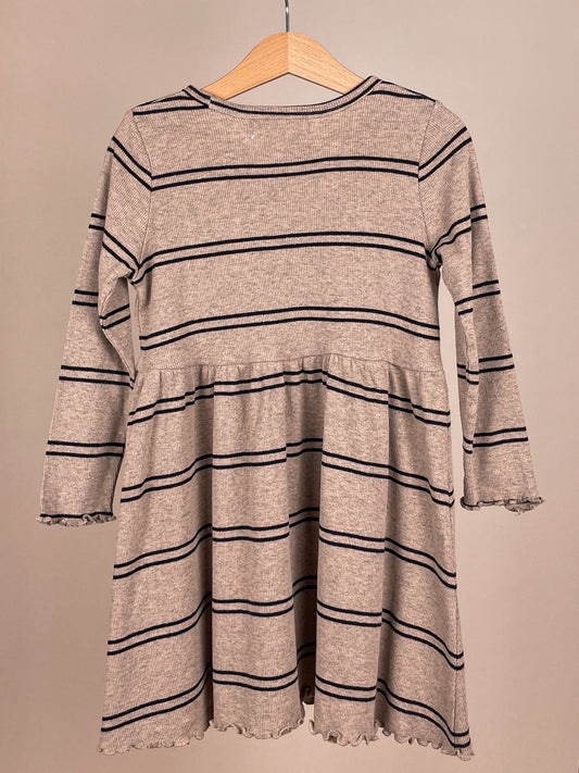 Minimarket Mädchen-Kleid mit Kirsch-Stickerei, Größe 98/104 – Rückansicht