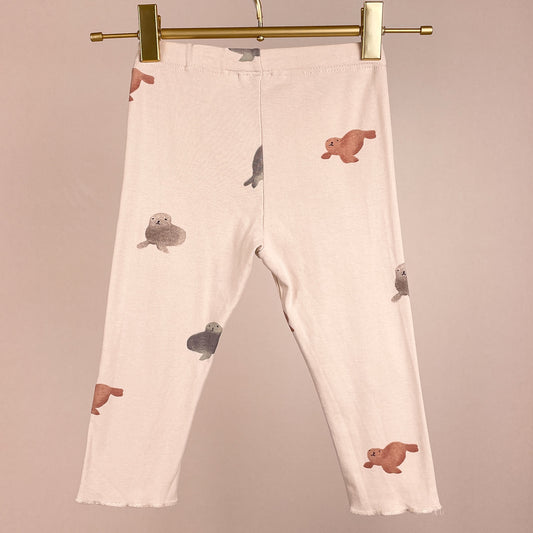 H&M Leggings mit Robbenprint Gr. 86 Rückseite