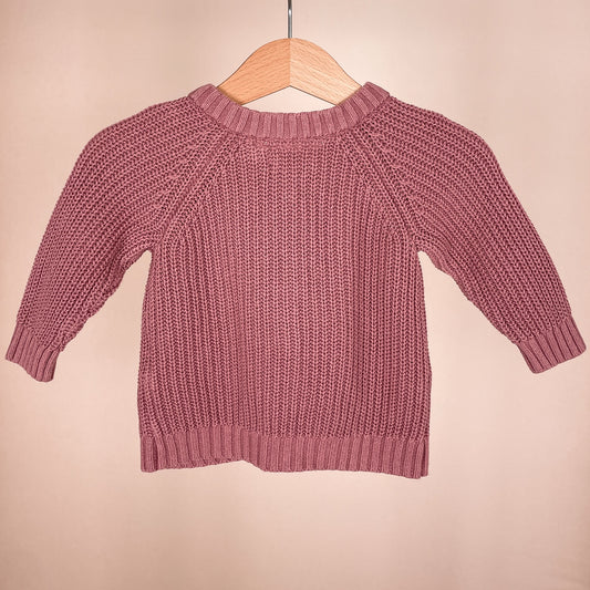 Lil'Atelier Baby Strickjacke rosa Größe 62 Rückseite