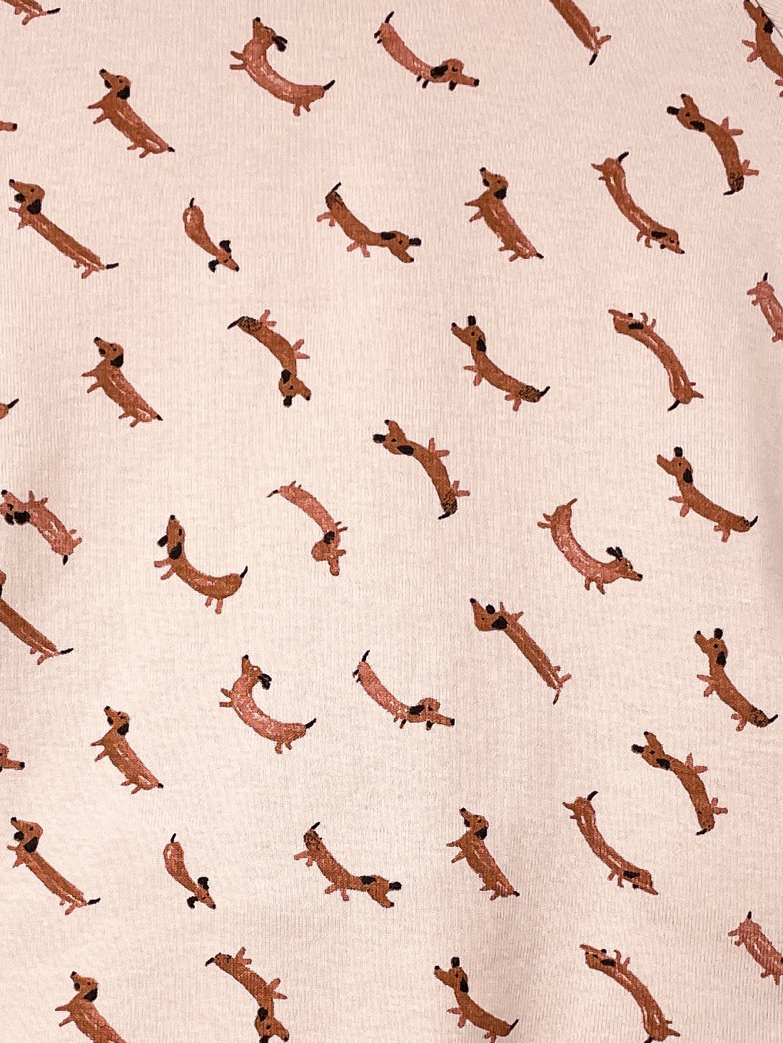 H&M Baby Schlafanzug Set mit Dackelprint Detailansicht