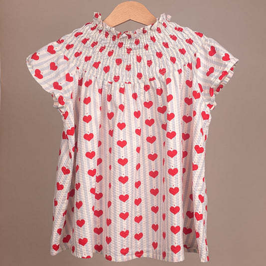Konges Slojd Mädchen Kleid mit Herzprint Größe 86 Rückansicht