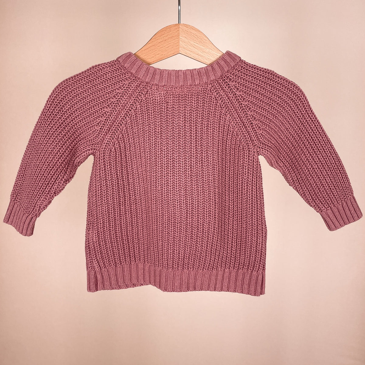 Lil'Atelier Baby Strickjacke rosa Größe 62 Rückseite