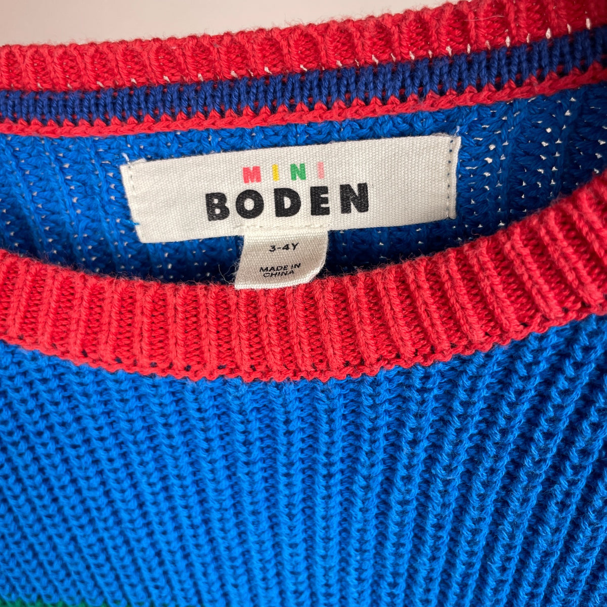 Mini Boden Kinder-Strickpullover Größe 3-4 Jahre Größenetikett