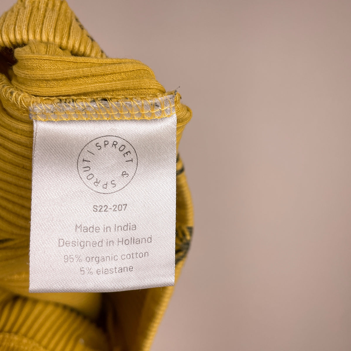 Sproet & Sprout Ripp-Schlaghose Materialetikett