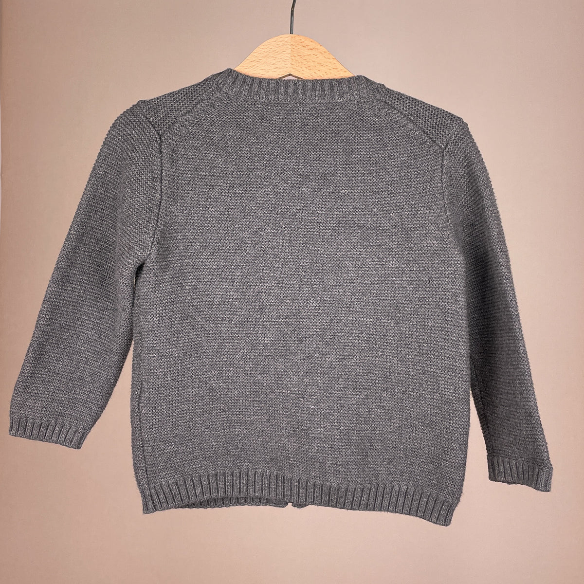 Zara Baby Strickjacke in Grau, Rückansicht