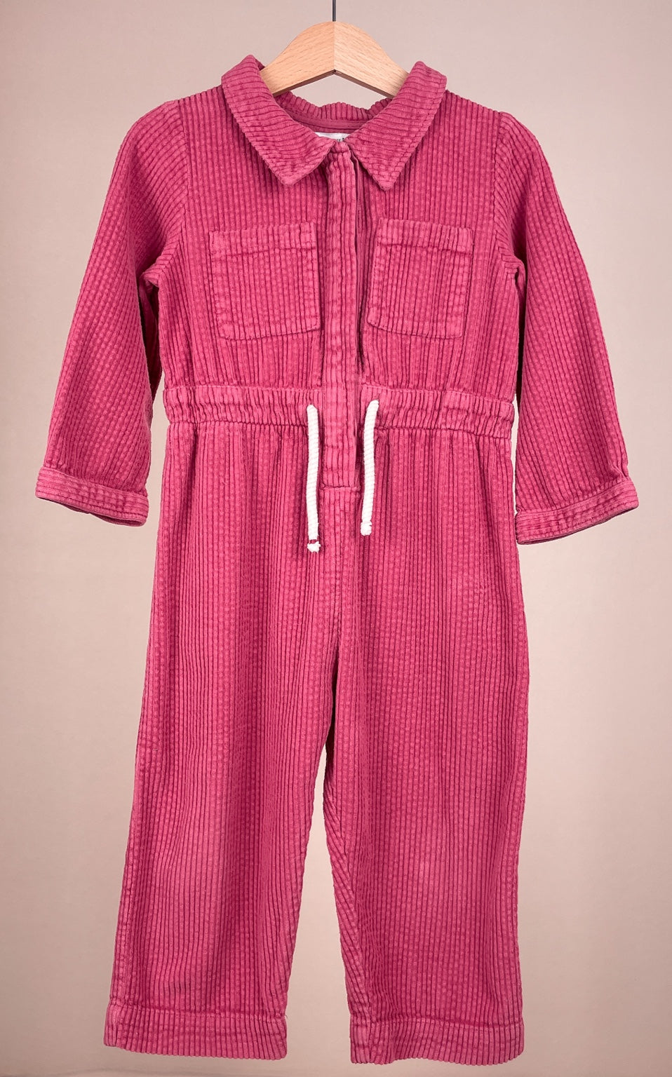 Zara Mädchen Cord-Jumpsuit pink Größe 98 Vorderseite
