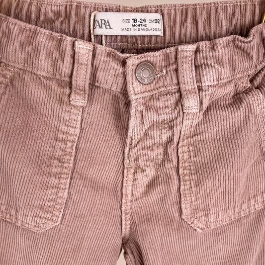 Zara Mädchen Cordhose Rosa Größe 92 Detailansicht