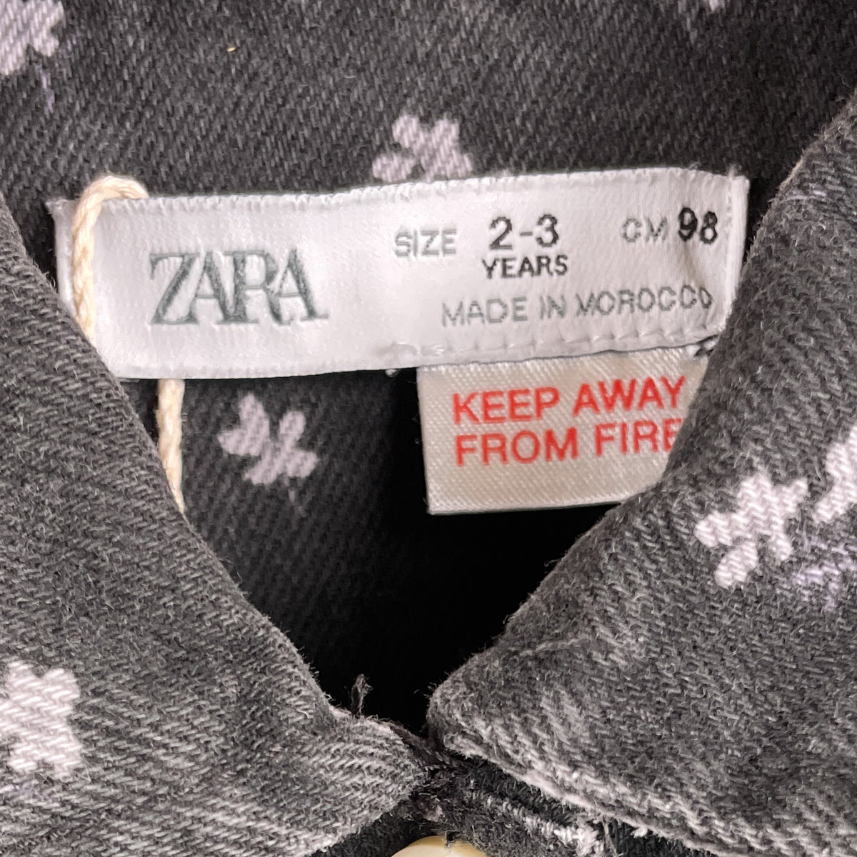 Zara Jacke Größe 98 2 bis 3 Jahre Etikett