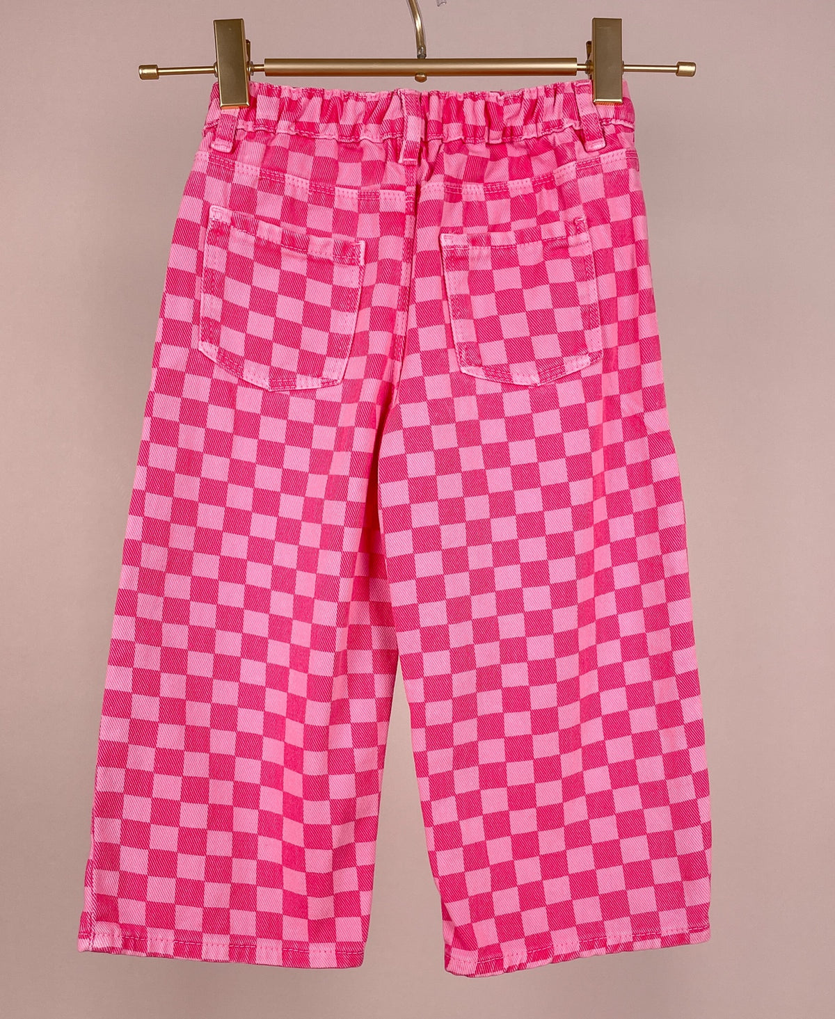 Zara Mädchen Karohose in Pink Größe 98 Rückansicht
