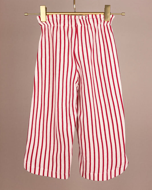 Zara Mädchen Hose rot weiß gestreift Größe 98 Rückseite