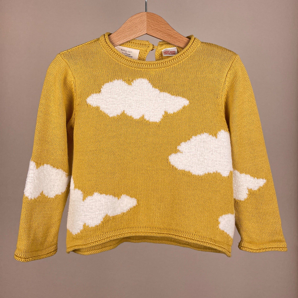 ZARA Knitwear Pullover mit Wolken Größe 86 Vorderseite